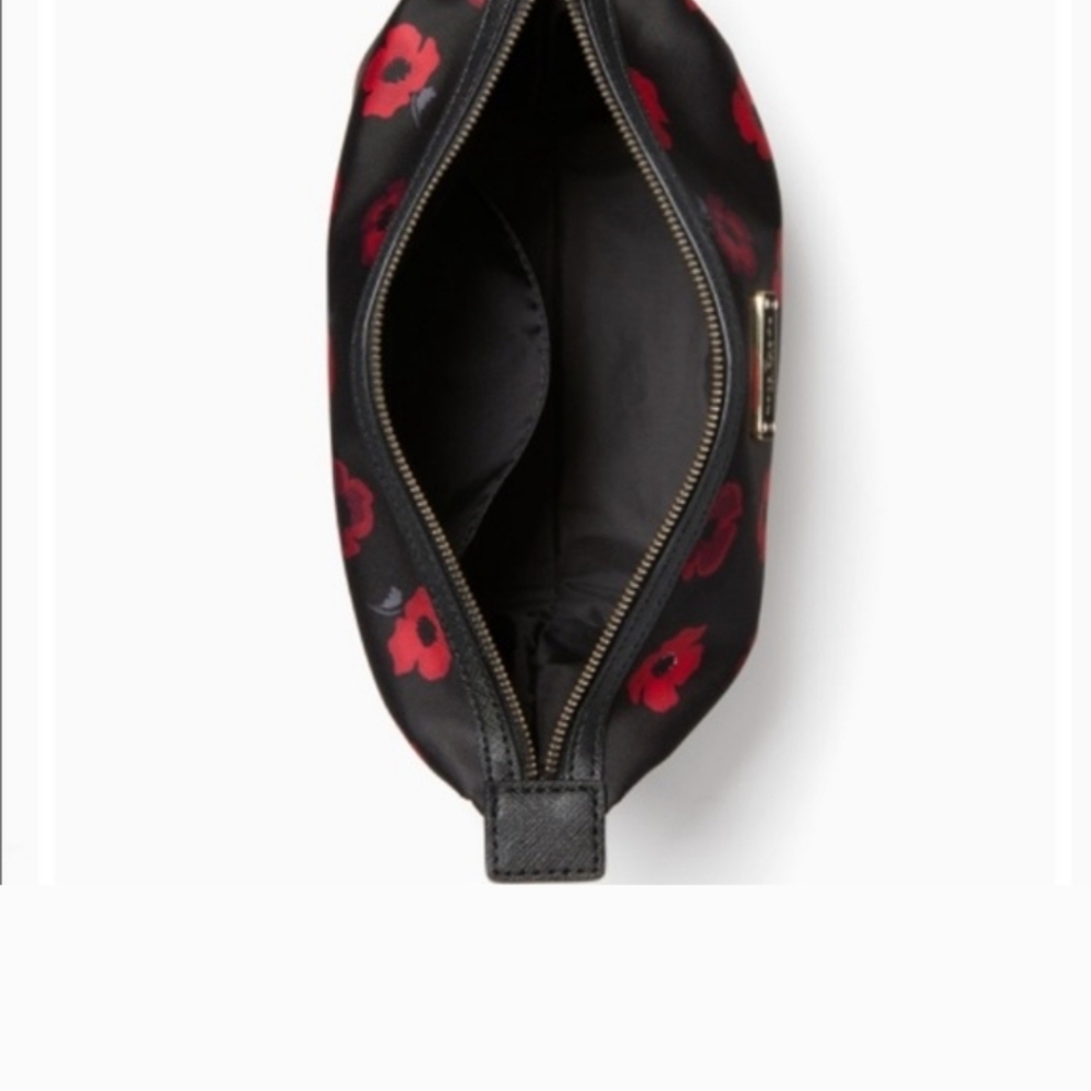NWT Kate Spade Black & Red Wilson Road Mini Poppy Pouch - Picture 3 of 6